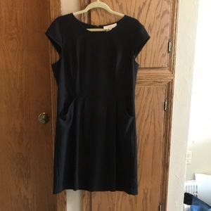 Zipper Back Black Dress from the Loft
